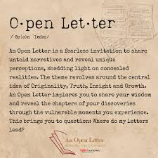 Open Letters