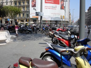 the best way to get around Barcelona is by scooter