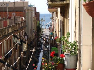 where to live in Barcelona - view from Barceloneta apartment